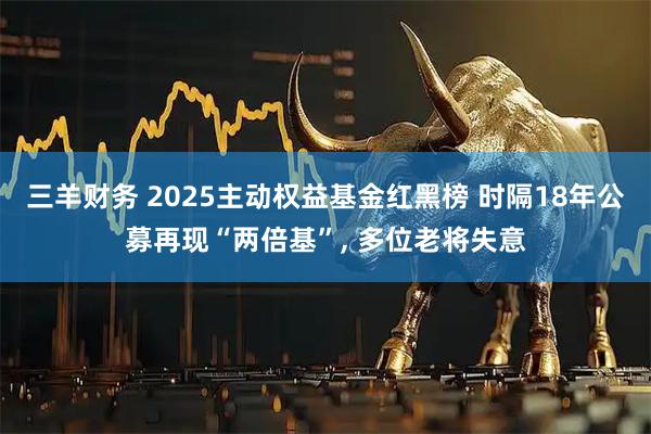 三羊财务 2025主动权益基金红黑榜 时隔18年公募再现“两倍基”, 多位老将失意